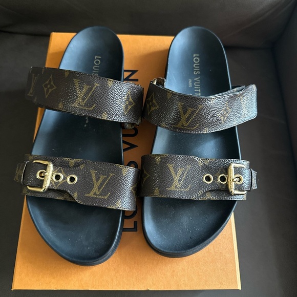 LOUIS VUITTON Bom Dia Flat Comfort Mule - SZ 40 - Picture 4 of 13